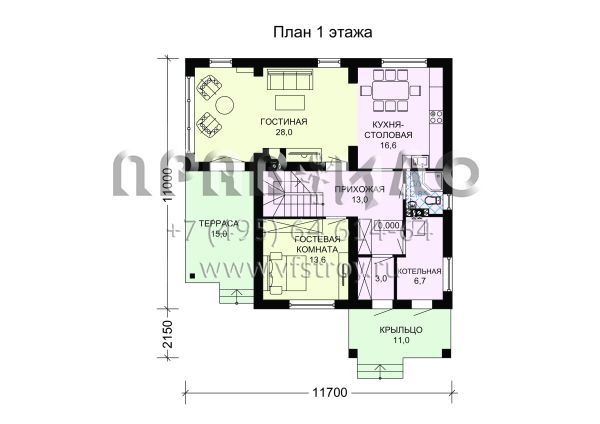 Проект оптимального загородного дома S7-149 (3-38)